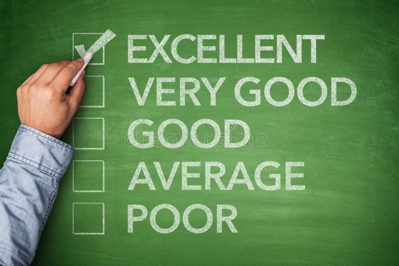 Excellent result on survey on blackboard royalty free stock images Excellent result on survey on blackboard royalty free stock images