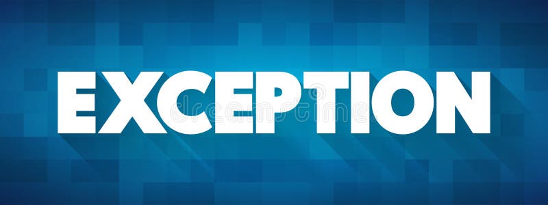 Exception text quote, concept background royalty free illustration
