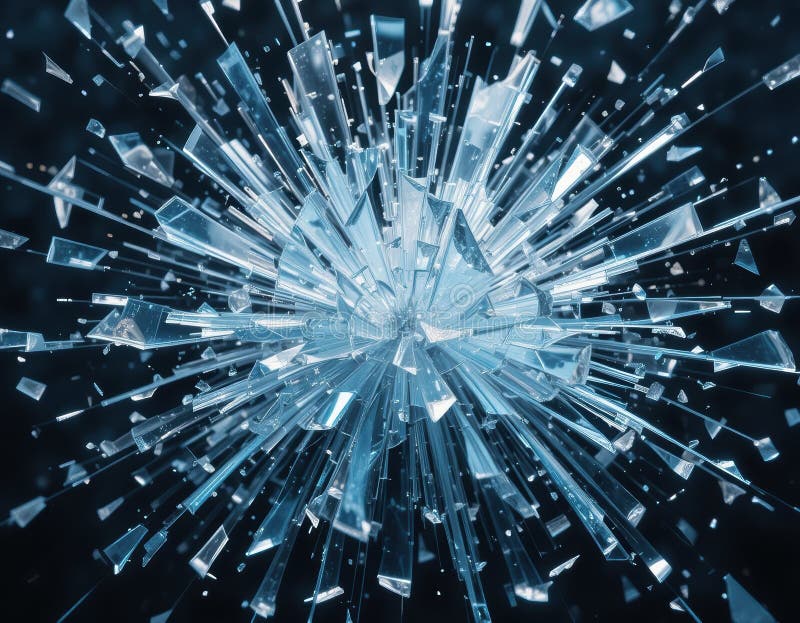 Shattered Glass Explosion Abstract Background royalty free illustration