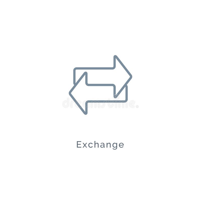 Exchange arrow icon, reverse swap vector switch flip. Exchange data symbol icon royalty free illustration