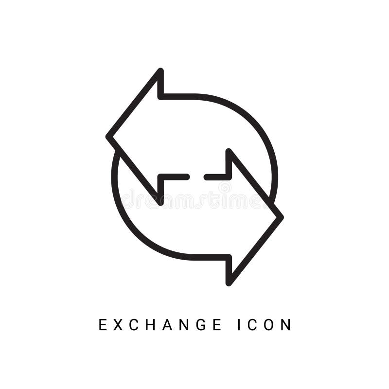 Exchange arrow icon. Symbol or emblem. vector illustration vector illustration