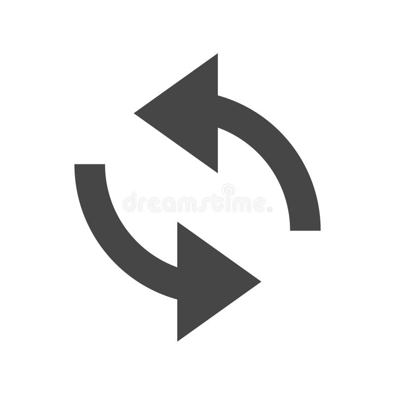 Exchange arrow icon, Sync Arrows stock illustration