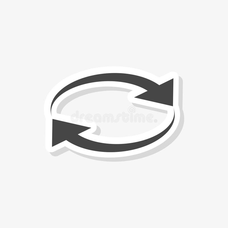 Exchange arrow sticker, Reload vector icon, simple vector icon vector illustration