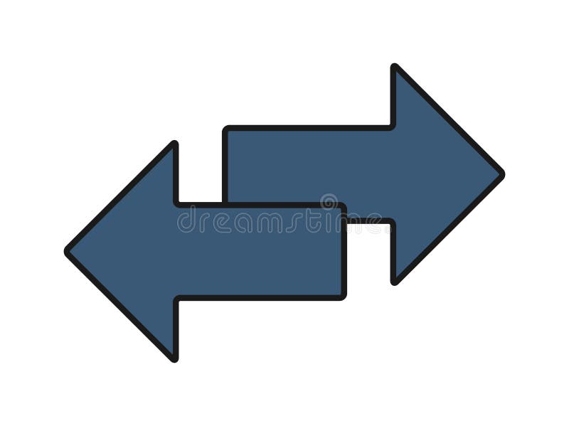 Exchange arrow transfer icon, logo. Vector isloated on white background royalty free illustration