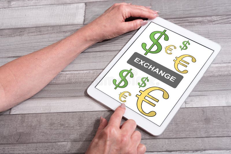 Exchange Concept on a Tablet Stock Image Image of online, financial
