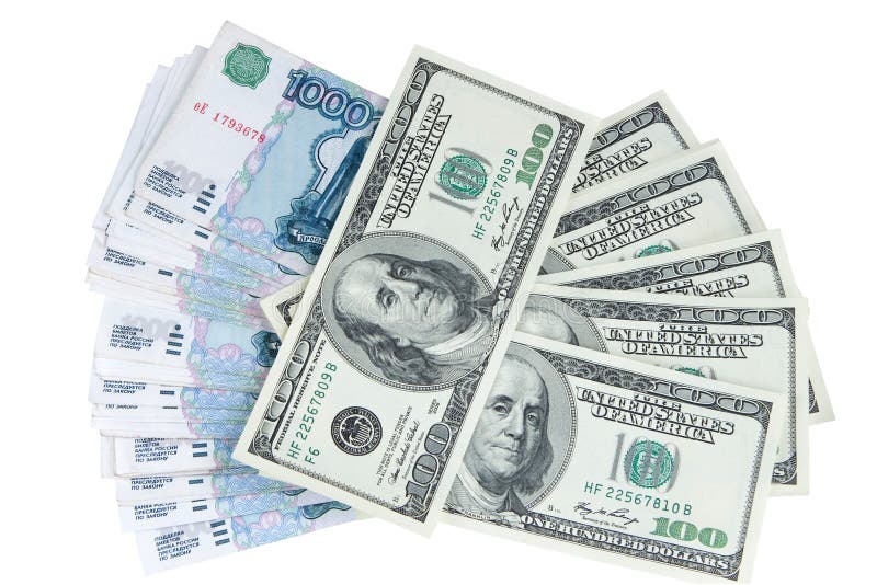 Exchange of currency roubles and dollars