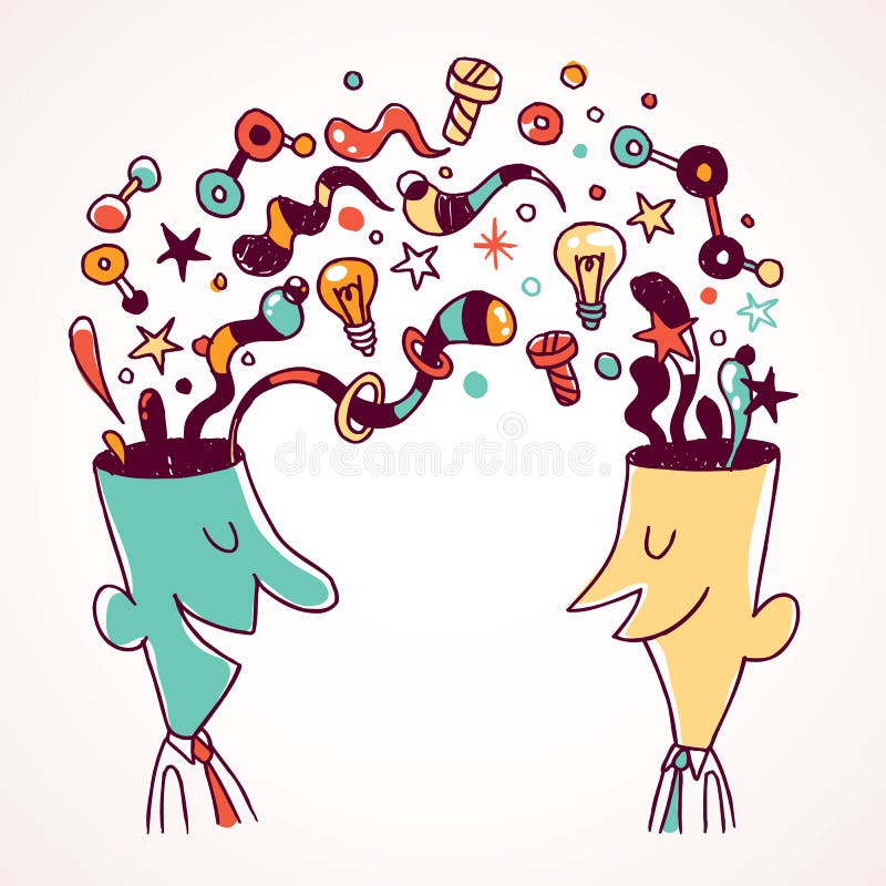 Exchange of ideas royalty free illustration Exchange of ideas royalty free illustration