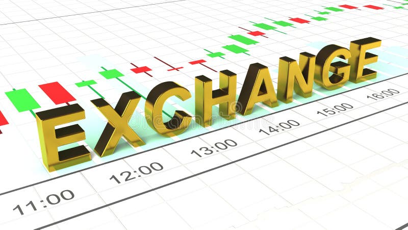 Exchange. Location of the inscription on the graph. royalty free illustration Exchange. Location of the inscription on the graph. royalty free illustration