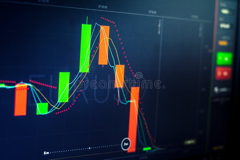 Exchange market graph analyzing display asset business diagram bank chart report close computer monetary development wealth bad royalty free stock images
