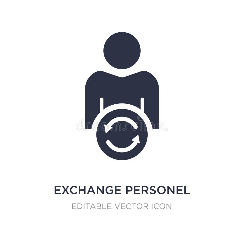 Exchange Personel Icon In Trendy Design Style. Exchange Personel Icon