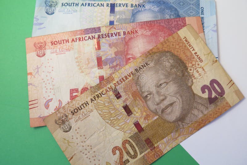 Exchange Rate US Dollar and South African Rand Stock Photo - Image of