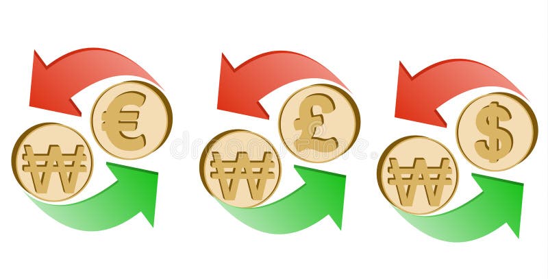 Korean Won And Euro Symbols Stock Illustration Illustration Of Blue korean-won-and-euro-symbols-stock-illustration-illustration-of-blue