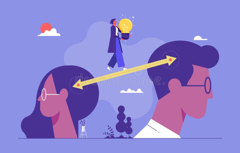 Exchanging idea vector concept vector illustration