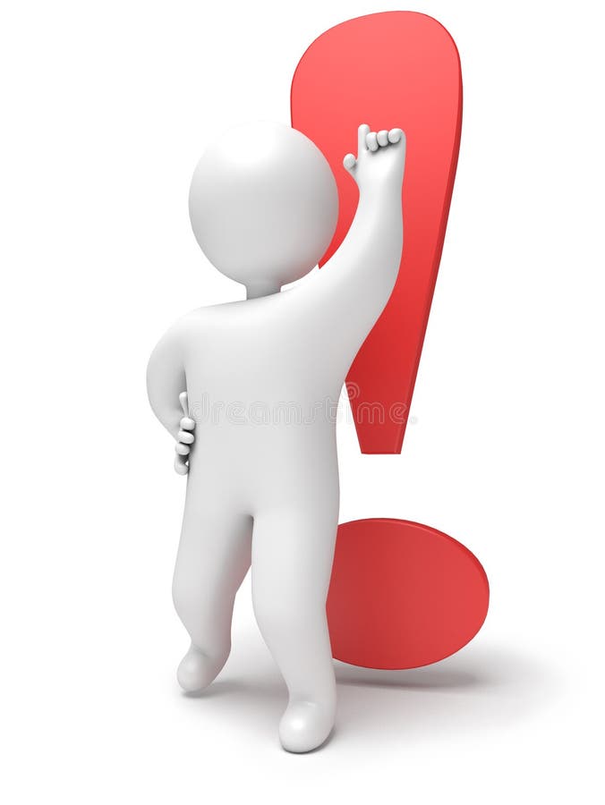 Exclamation mark royalty free illustration