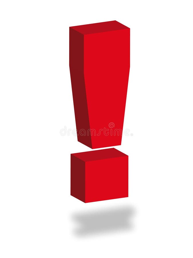 Exclamation mark royalty free illustration
