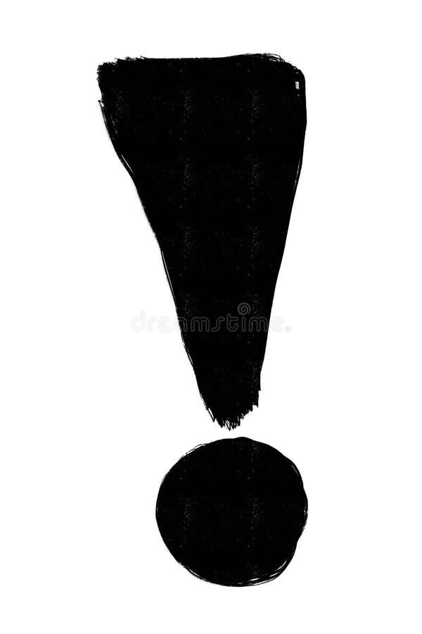 Exclamation mark - symbol and sign of order, command, warning and emphasis royalty free illustration