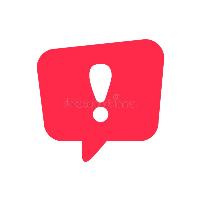 Exclamation Vector Icon Attention Logo Warning Speech Bubble Important