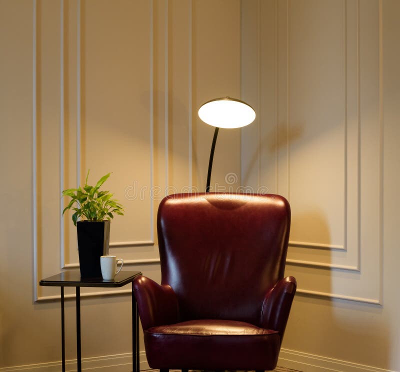 reading chair and lamp