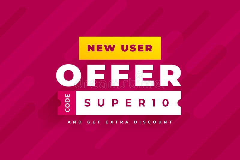 exclusive-new-user-promo-code-offer-template-design-stock-illustration