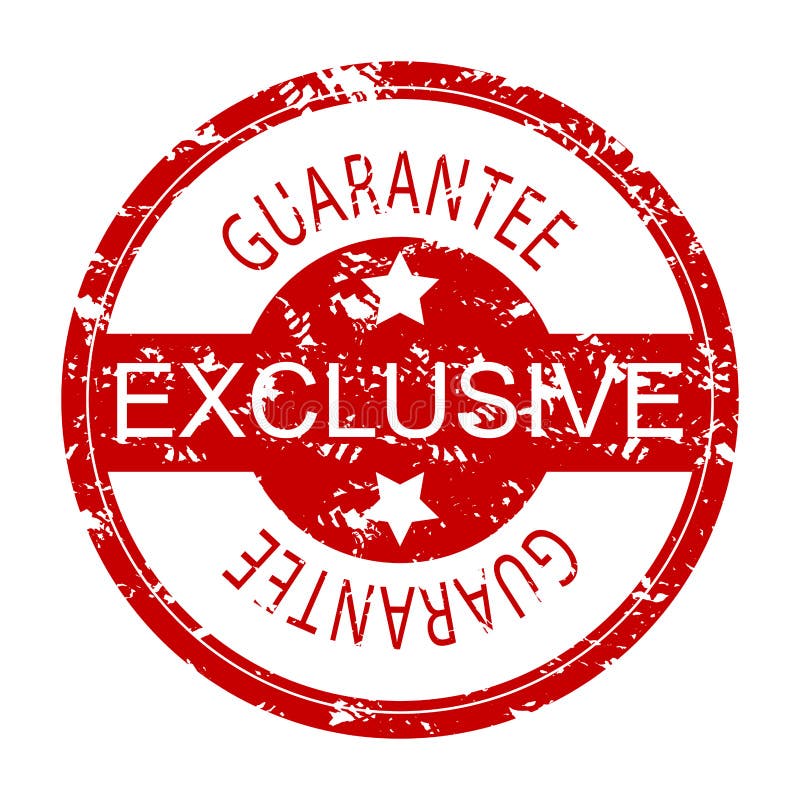 Exclusivity and special seal round, promotion watermark texture. 