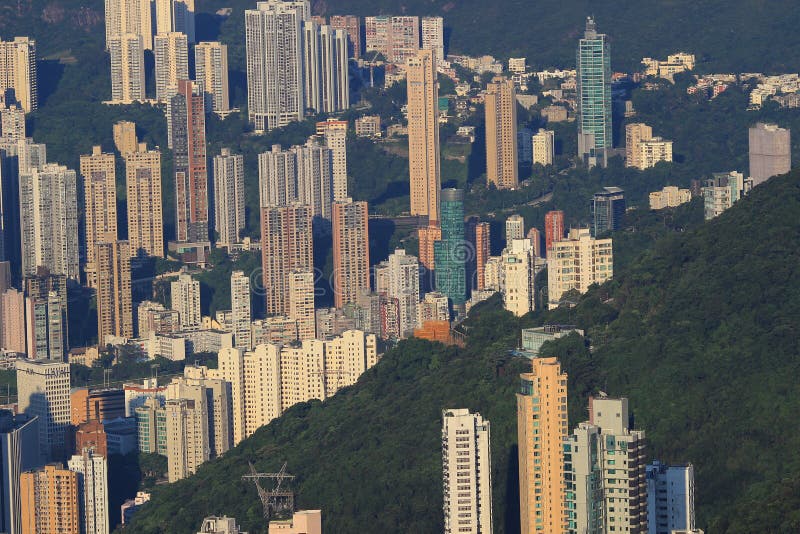Executive Apartments at Victoria Peak in Hk Stock Image Image of