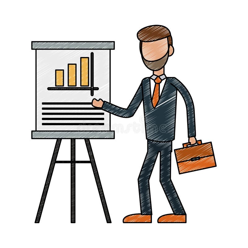 Executive businessman avatar scribble royalty free illustration Executive businessman avatar scribble royalty free illustration