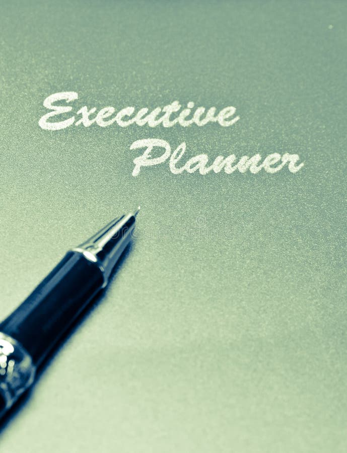 Executive Planner and Pen Series IV Stock Photo Image of personal