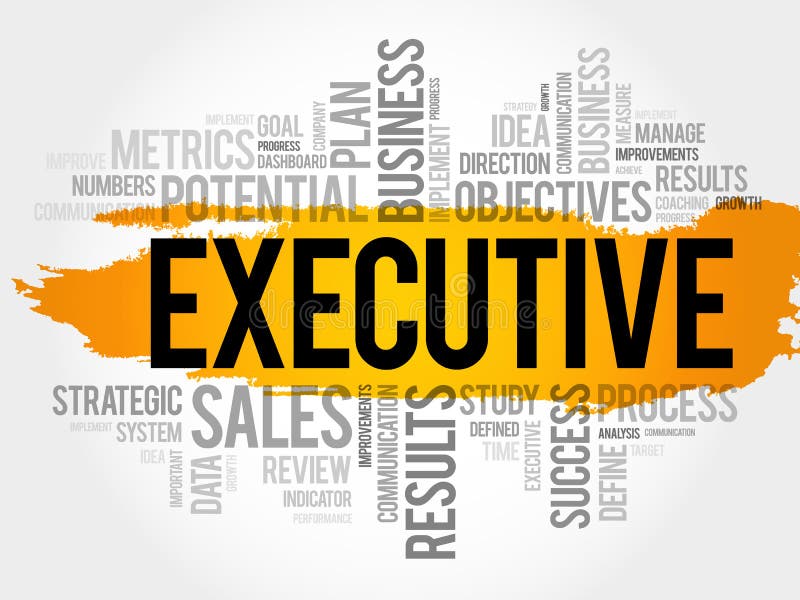 Executive Word Cloud Collage Stock Illustration Illustration of
