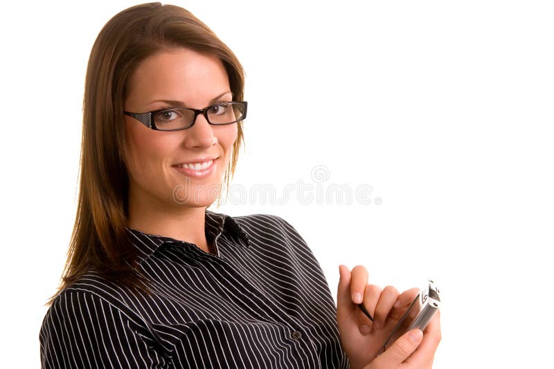 Jovem Executivo com PDA imagem de stock royalty free