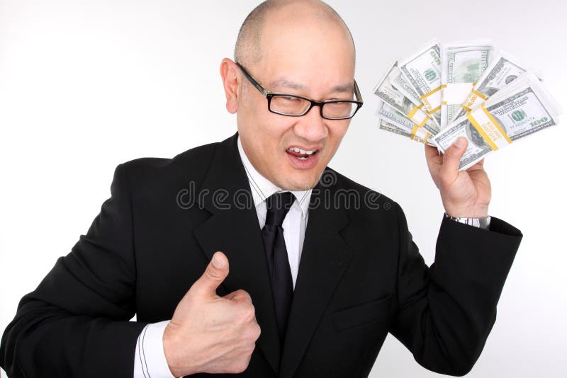 Executivo ávido fotografia de stock royalty free Executivo ávido fotografia de stock royalty free