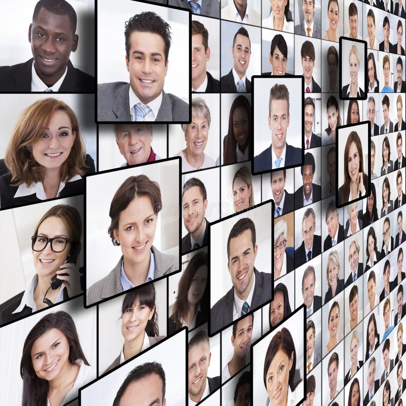Executivos da colagem imagens de stock Executivos da colagem imagens de stock