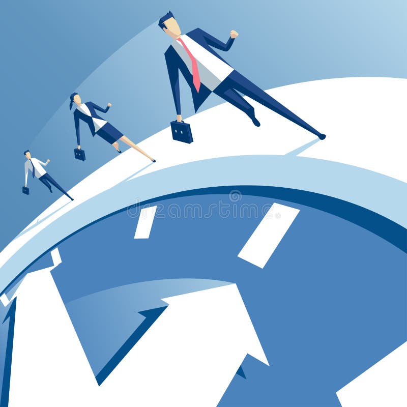 Executivos e tempo ilustração do vetor Executivos e tempo ilustração do vetor