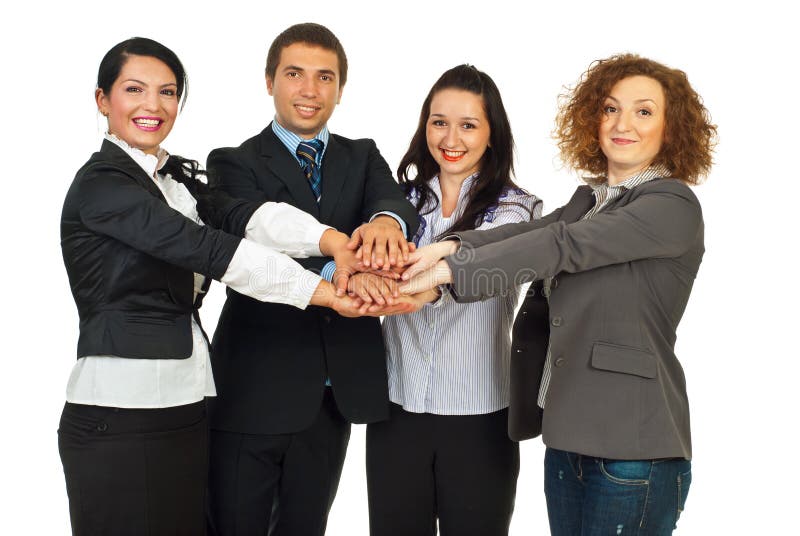 Executivos felizes unidos fotos de stock royalty free Executivos felizes unidos fotos de stock royalty free