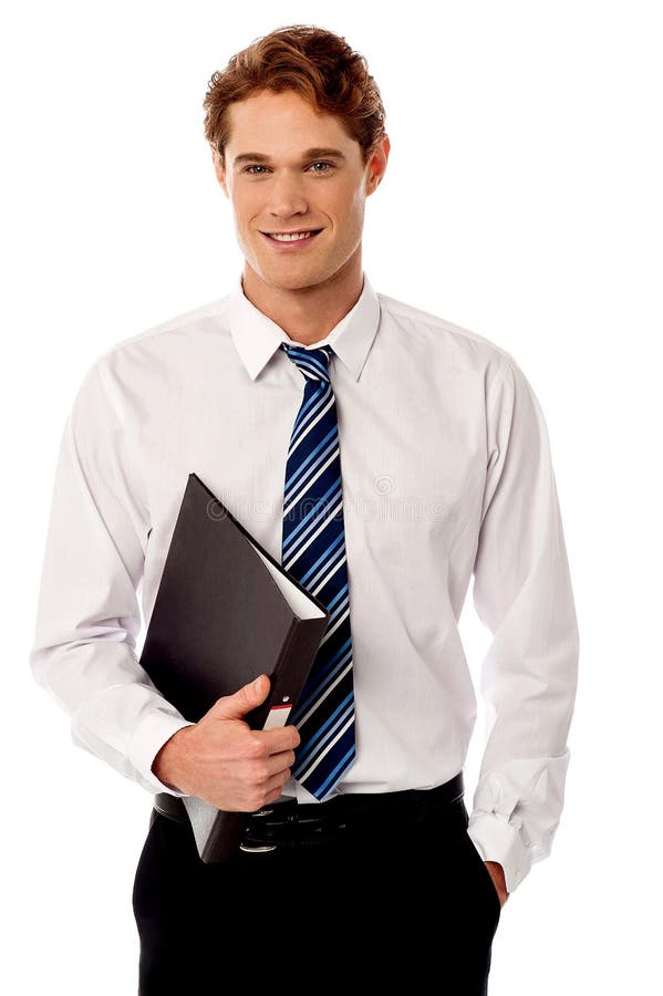 Executivos masculinos aprontam-se para assistir à reunião fotografia de stock Executivos masculinos aprontam-se para assistir à reunião fotografia de stock