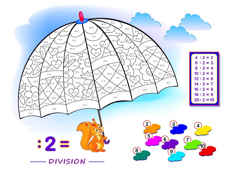 Tabela De Multiplicação Por 2 Para Crianças. Educação Matemática. Livro De  Coloração. Resolver Exemplos E Pintar Os Coelhos. Jogo Ilustração do Vetor  - Ilustração de tabela, aritmética: 218625467