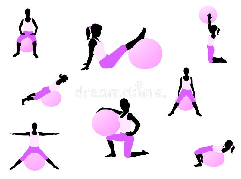 Exercice de Pilates illustration stock