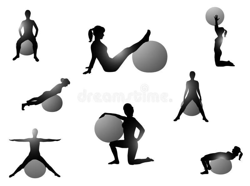 Exercice de Pilates illustration de vecteur