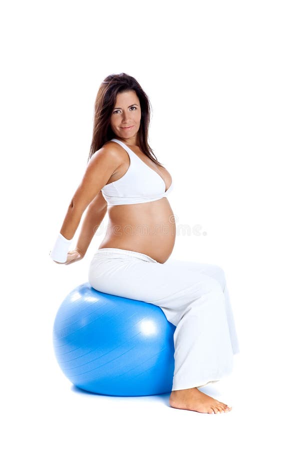 Exercices de grossesse image stock. Image du verticale 12550195