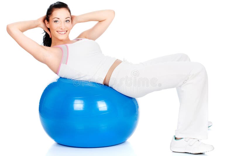 big blue exercise ball