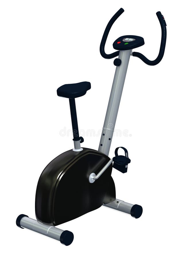 Exercise bike stock illustration. Illustration of computer 3144248