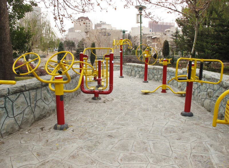 Exercise Equipment In Park Stock Images Image 12896354