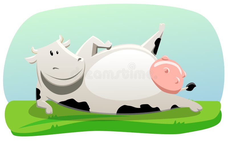 Exercitando a vaca ilustração do vetor Exercitando a vaca ilustração do vetor