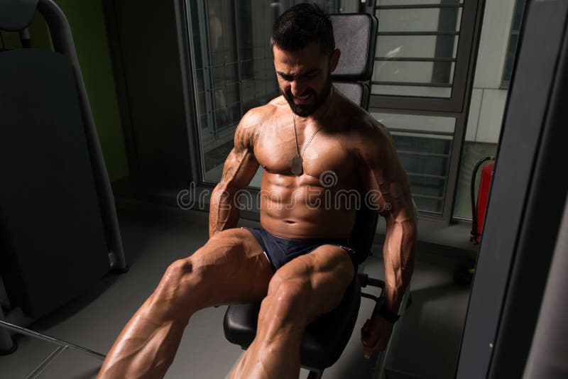 Exercícios do quadríceps imagens de stock