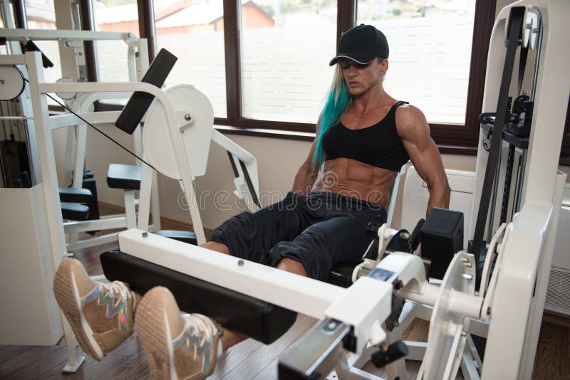 Exercícios do quadríceps imagem de stock