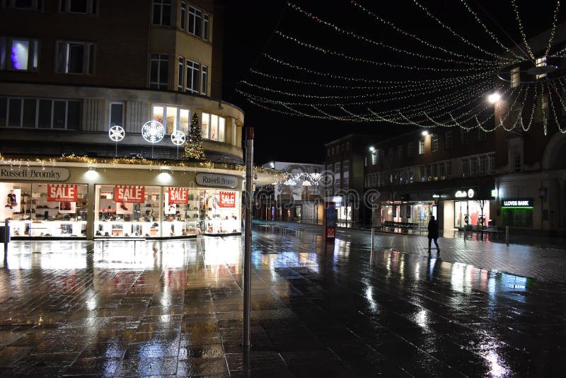 Exeter Christmas lights editorial photo. Image of lights 110787301