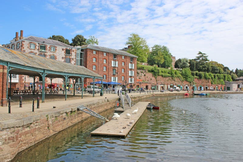 Exeter Quay on River Exe in England Stock Image Image of kingdom