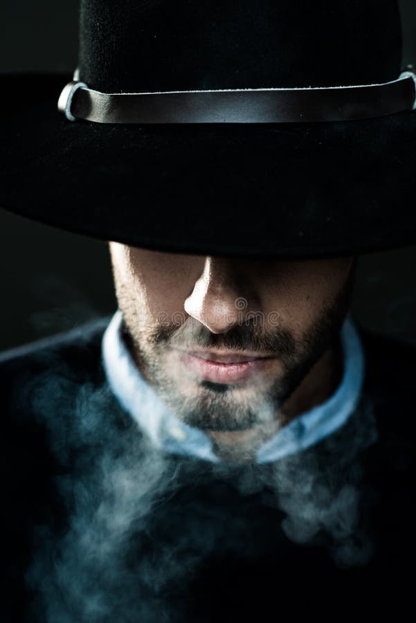 Exhaling smoke stock image. Image of inhale, nose, habit 44936499