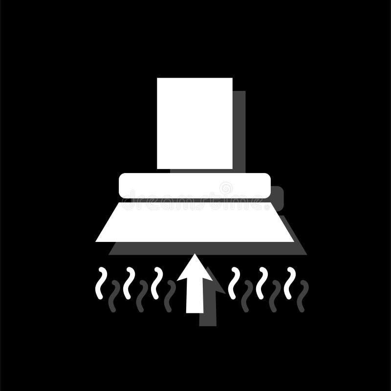 Exhaust hood icon flat stock illustration. Illustration of simple
