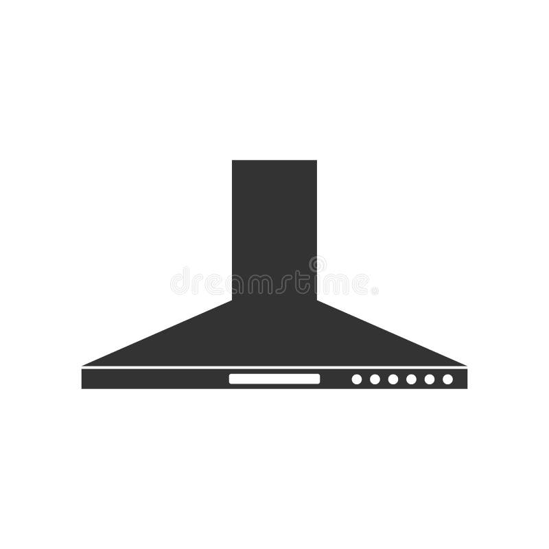 Exhaust Hood Icon. Vector Illustration, Flat Design Stock Illustration