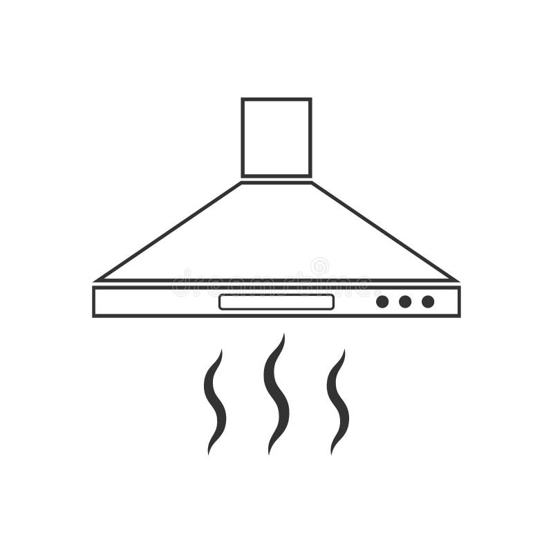 Exhaust Hood Icon. Vector Illustration, Flat Design Stock Illustration